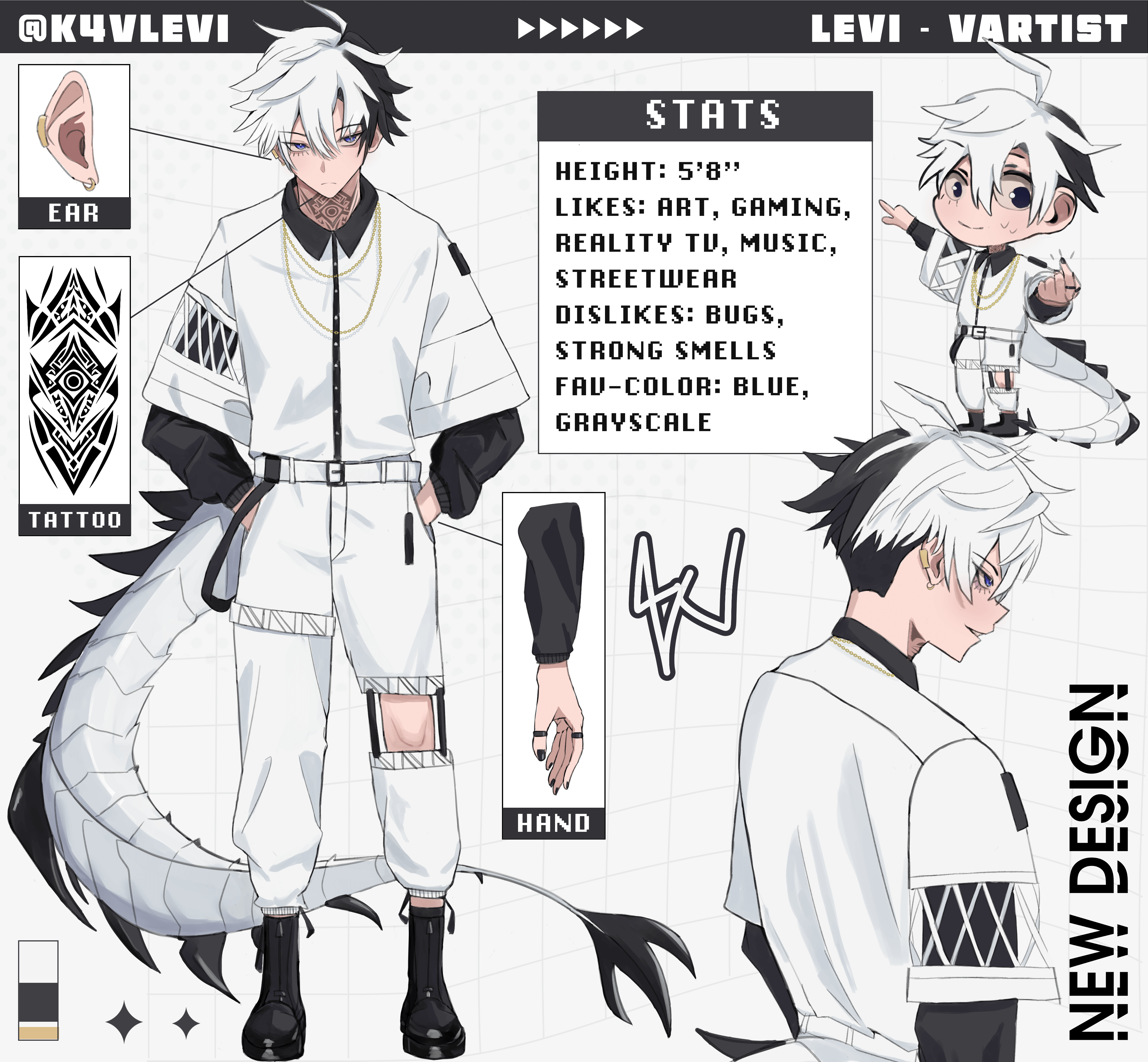 Character Design of Levi (my persona)